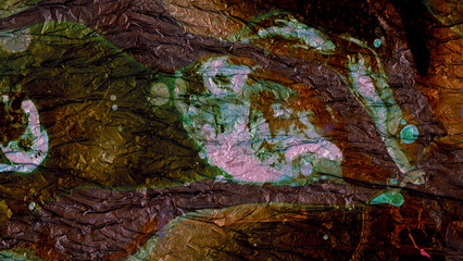 various textures combined with great stone photo. Close up stone. Blending