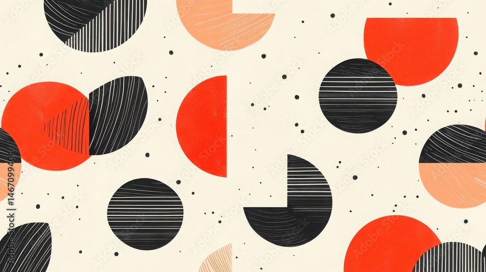 Aufkleber abstract geometric pattern with circles