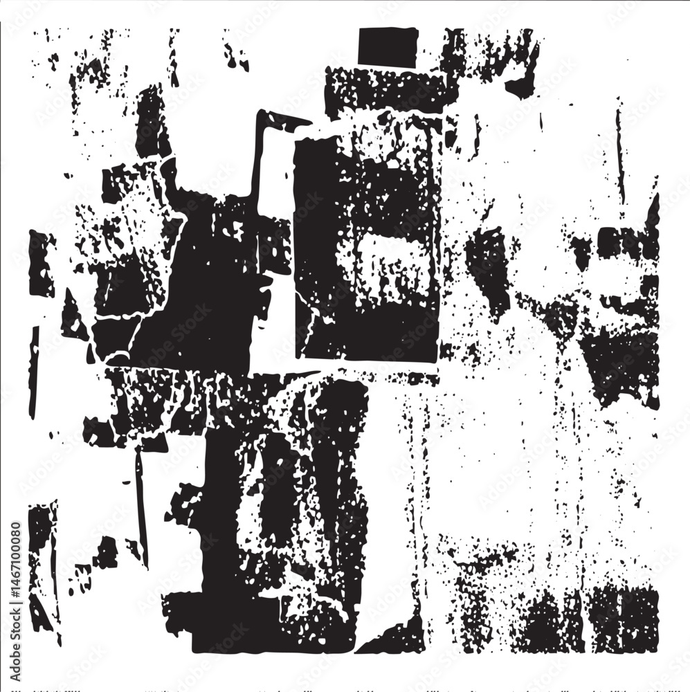 Aufkleber fragmented geometric shapes create a textured abstract composition.