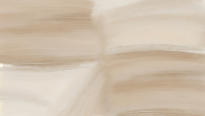 Obraz premium Abstract texture background in white and beige shades. Hand painted textured acrylic template. Neutral illustration with paint brush strokes. Contemporary minimal artwork. Modern canvas painting