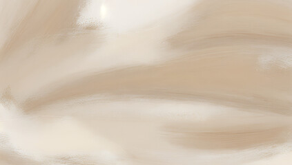 Obraz premium Abstract texture background in white and beige shades. Hand painted textured acrylic template. Neutral illustration with paint brush strokes. Contemporary minimal artwork. Modern canvas painting