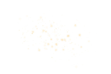 Golden Sparkling Particles on Transparent Background – Magical Glitter Effect.