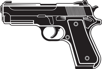 Gun Silhouette Black Vector Illustration Vector Format