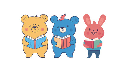 Cute Cartoon Character Wearing Adorable Outfits – Fun and Stylish Vector Illustration