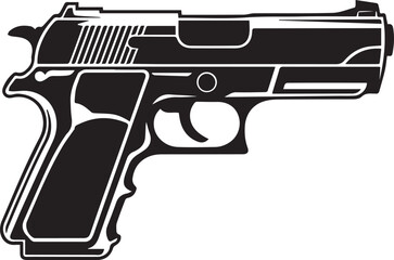 Gun Silhouette Black Vector Illustration Vector Format