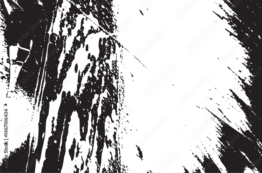 Aufkleber abstract black and white brushstrokes create a dynamic textured composition.