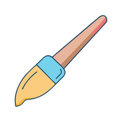 Paint brush vector art illustration for painting watercolor acrylic oil and craft projects design element