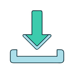 Download arrow icon vector illustration download button download sign download symbol download graphic design