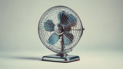 Add a nostalgic touch with this retro-style fan featuring metal blades, perfect for vintage home decor and appliance lovers. Classic design for any interior!