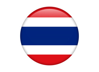 Thailand Flag icon. Round flag of thailand icon design, vector illustration	

