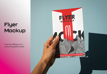 Flyer In Hand Mockup