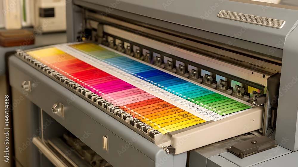 Poster office or professional plotter lag format photocopier or printer with color ribbons for high quality