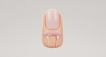 Detailed 3D Render of Human Fingernail Anatomy: Cuticle, Matrix, and Blood Vessels