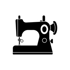 sewing machine with fabric and scissors vector