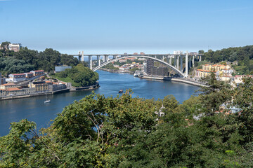 Bridge over the river in Porto (Portugal)