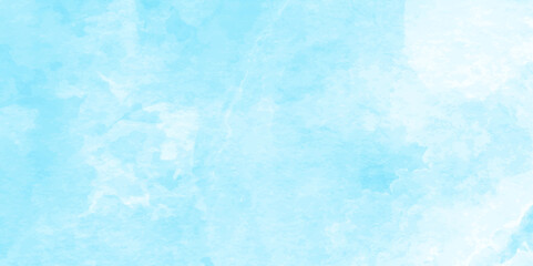 Obraz premium Soft sky-blue paint aquarelle hand-painted watercolor background design. beautiful bright blue paper texture. grunge effect light sky-blue shades watercolor background. watercolor scraped background.