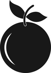 Barbadine fruit icon Silhouette vector on transparent background