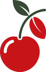 Barbados Cherry icon Silhouette vector on transparent background