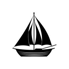 a sailboat with a full sail on calm waters  