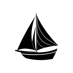 a sailboat with a full sail on calm waters  