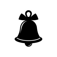 bell with ribbon  a shiny brass or silver bell tie 