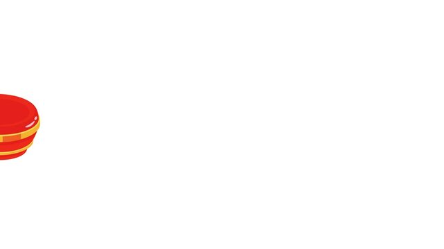 Traditional Chinese rice dumplings vector animation, customizable icon animation