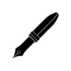 fountain pen  a sleek black or gold accented fount 