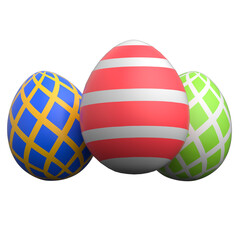 Easter Egg 3D icon on transparent background