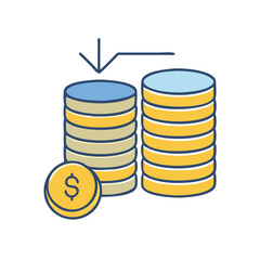 Coins money currency finance investment wealth savings income exchange financial dollar cash flow