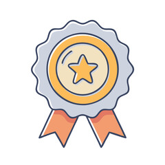 Achievement award badge best choice champion competition first place medal prize ribbon star