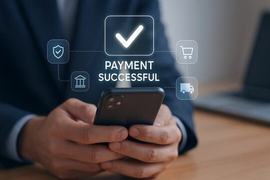 Successful Online Payment Mobile Transaction Confirmation
