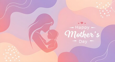 Pastel Mother's Day: A Silhouette of Affection