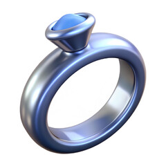 Sleek Blue Gemstone Ring. Modern Jewelry Design