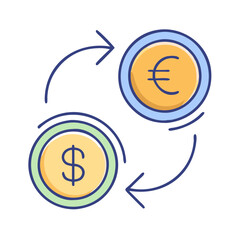 Dollar euro currency exchange rate conversion money finance business investment market trade economy foreign