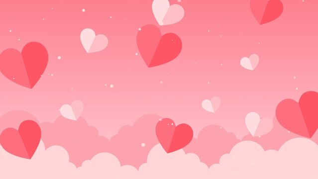 Love Romantic Hearts Animated Background