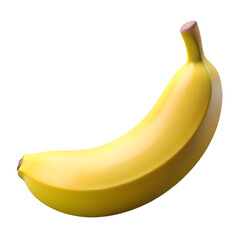 Single Ripe Yellow Banana. Close-up Studio Shot