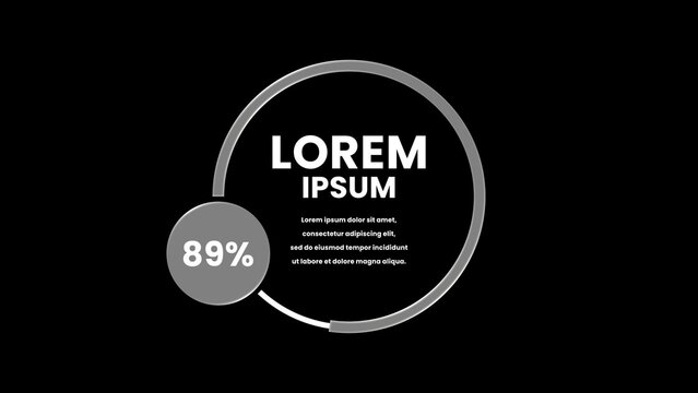 Percentage Circle Chart Animated Infographic