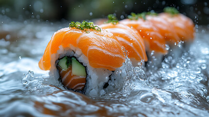 Sushi Symphony in Midair