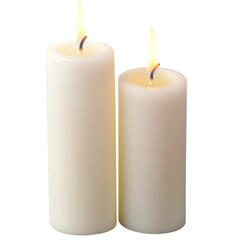 Transparent PNG available White candle, small to tall, isolated on white and transparent background.