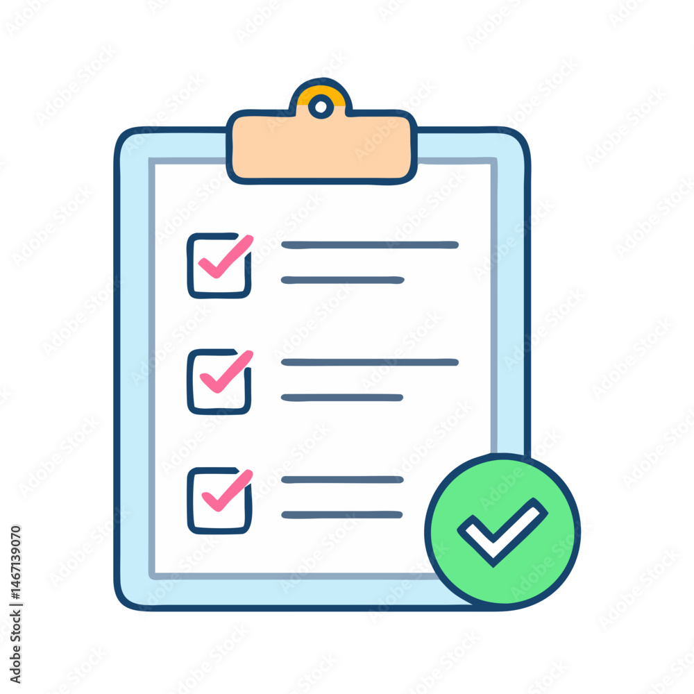 Poster checklist clipboard task list checkmark survey form to do list planning project management task
