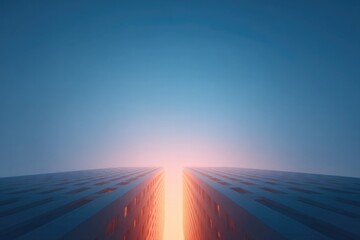 Fototapeta premium close-up view of urban landscape showcasing architectural details in minimalistic style