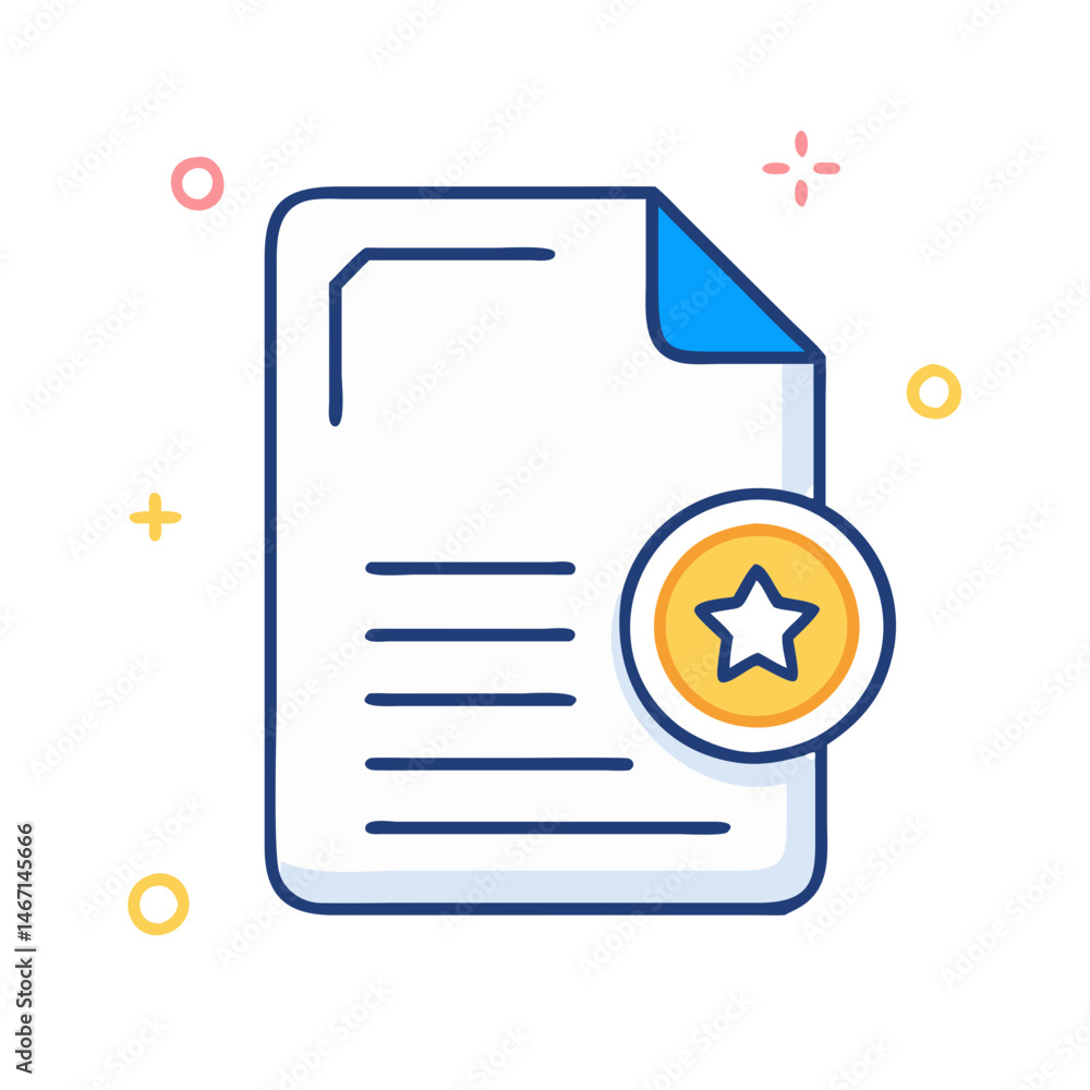Poster checklist document star rating list task management report file paper work survey form design