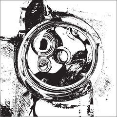 A close-up reveals a circular mechanical component with intricate internal gears.