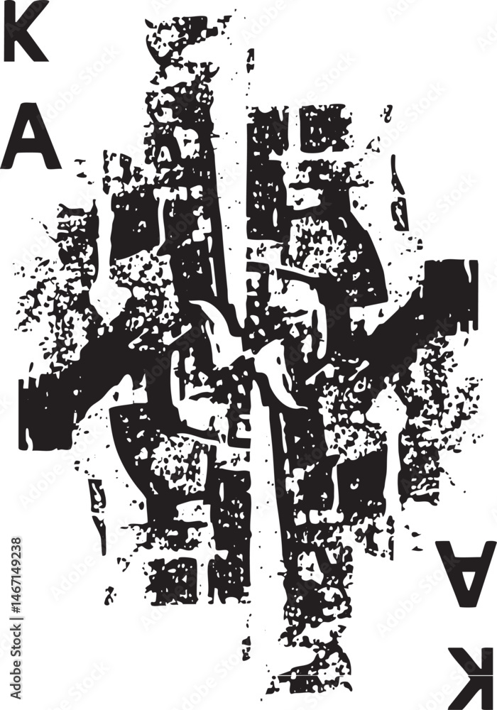 Aufkleber abstract black and white shapes overlap and fragment on a stark background.