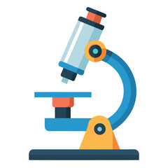 Create a lab microscope on white background.eps