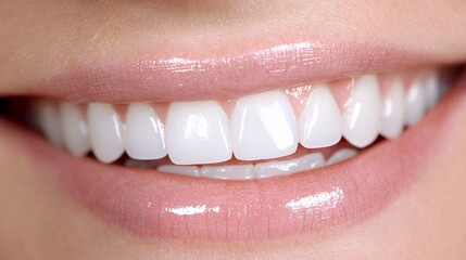 Smiling Woman Showing White Teeth for Dental Health