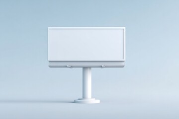 Obraz premium minimalistic outdoor advertising billboard isolated on white background provide ample copy space