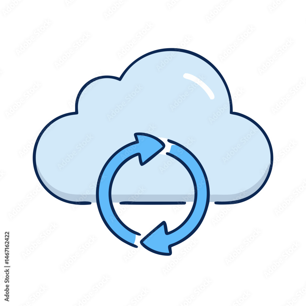 Poster cloud computing data server network storage upload backup system technology information infrastructu
