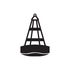 Vector art of a marine buoy silhouette