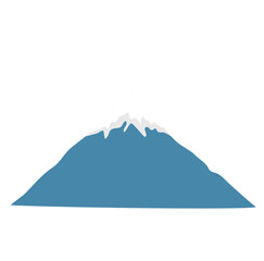 MOUNTAIN ICON WITH WHITE SNOW ON THE PEAK